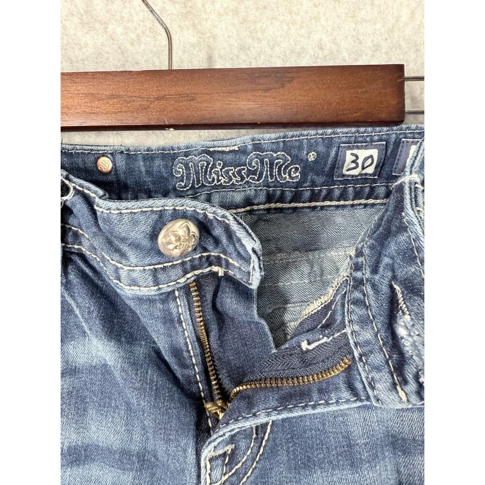 MISS ME Womens Jeans Size 30 (Fits 31 x 30)  Signature Skinny Cross Bling - Picture 6 of 15